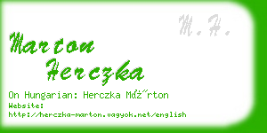 marton herczka business card